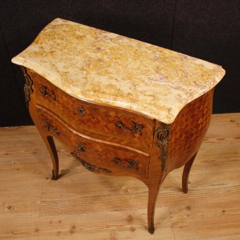 Antique Small French inlaid dresser in Louis XV style