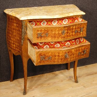 Antique Small French inlaid dresser in Louis XV style