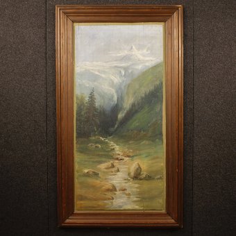 Antique Pair of French paintings landscapes in impressionist style