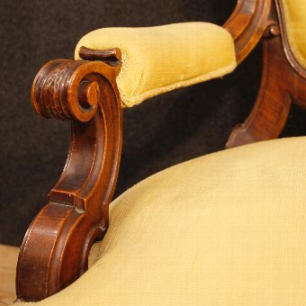 Antique Antique pair of Sicilian armchairs of the 19th century