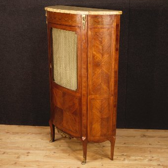 Antique Antique French inlaid vitrine with bronze from 19th century