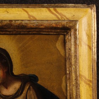 Antique Antique Italian religious painting Veil of Veronica of the 18th century