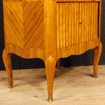 Antique Antique inlaid French nightstand of the 19th century