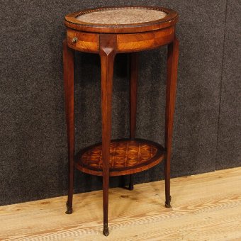 Antique French inlaid side table from Napoleon III era