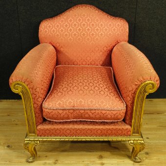 Antique Pair of golden Spanish armchairs