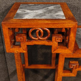 Antique Chinese étagère in wood with stone top