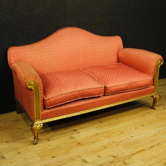 Spanish sofa in golden wood