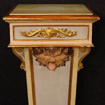 Antique Italian lacquered and golden column