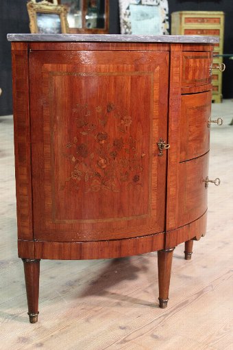 Antique Antique French demilune dresser of the 19th century