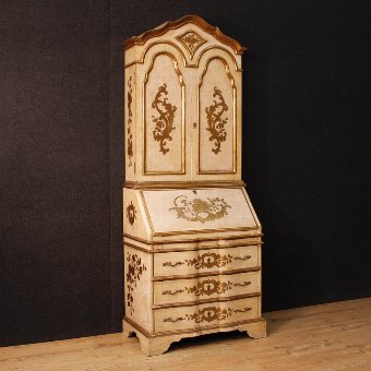 Spanish lacquered and golden trumeau