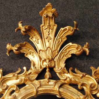 Antique Venetian mirror in golden wood