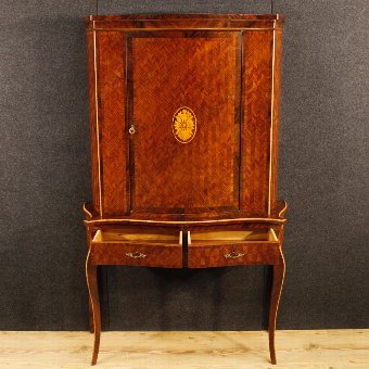 Antique Italian inlaid double body sideboard