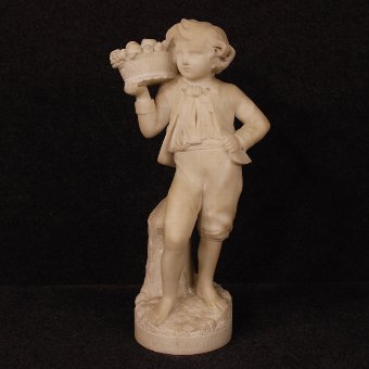 French sculpture in alabaster depiction of autumn