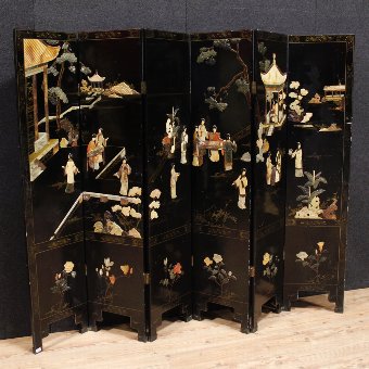 French chinoiserie screen with soapstone