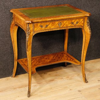 French inlaid writing table in Louis XV style