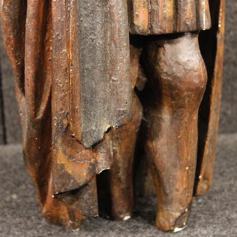 Antique Religious French Sculpture depicting Pilgrim