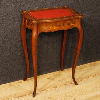 French inlaid side table with two drawers