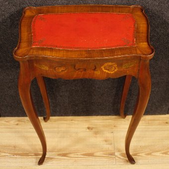 Antique French inlaid side table with two drawers