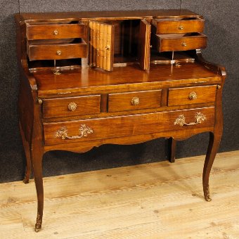 Antique Dutch writing desk in mahogany wood