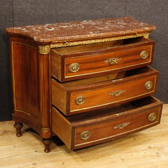 Antique French dresser in Louis XVI style with marble top