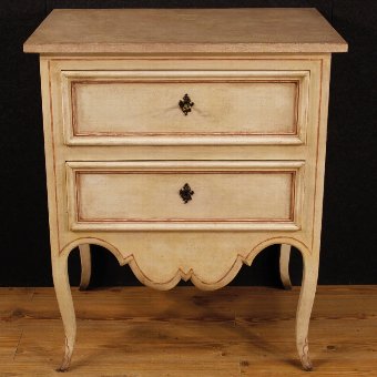Antique French dresser in lacquered wood with two drawers