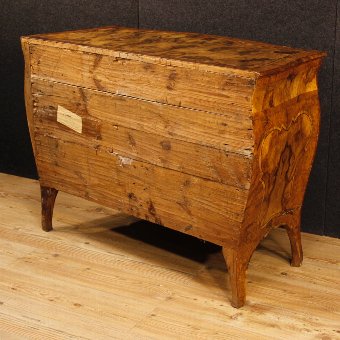 Antique Lombard dresser in walnut and burl wood