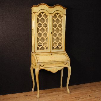 Italian trumeau in lacquered and painted wood