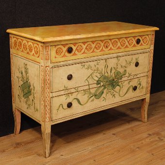 French dresser in lacquered and painted wood in Louis XVI style