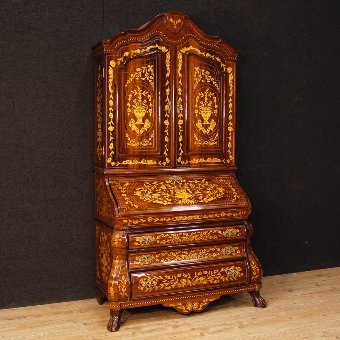 Dutch trumeau in inlaid wood