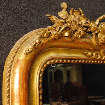 Antique Antique French golden mirror from 19th century