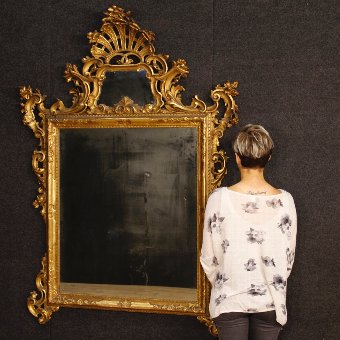 Antique Venetian gilt mirror