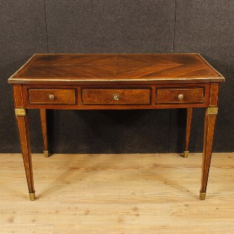 Antique French inlaid writing desk in Louis XVI style