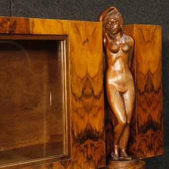 Antique Italian wooden sideboard in Art Deco style