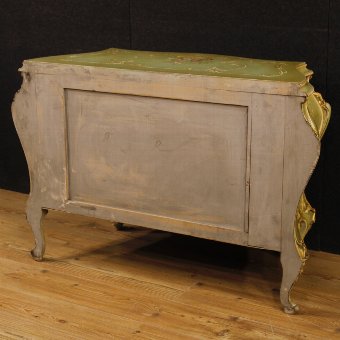 Antique Venetian dresser in lacquered and painted wood