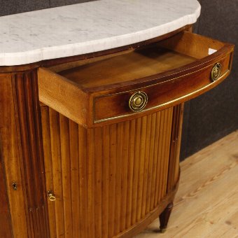 Antique French sideboard with marble top in Louis XVI style