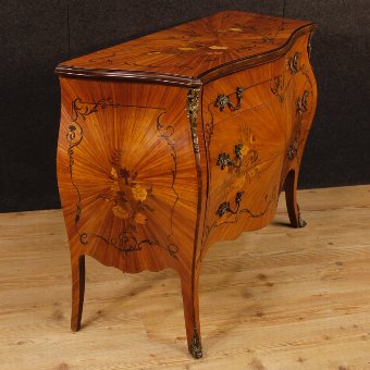 Antique French dresser in inlaid wood