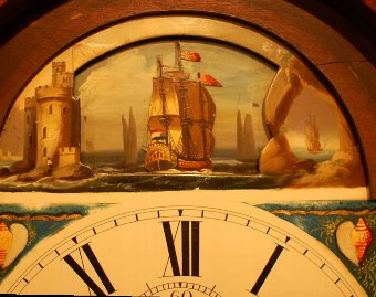 Antique 'Rocking Ship' Longcase clock. 