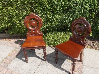 Antique Pair William IV Footman Chairs C1820