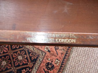 Antique Edwards and Roberts Wardour Street Library Table William IV