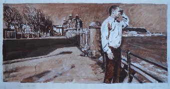 Original large-scale acrylic sketch 