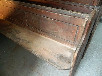 six enormous victorian pitch pine pews for wine bar etc