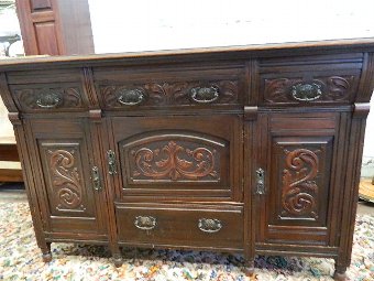 magnificent carved victorian mahogany sideboard