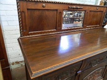 Antique magnificent carved victorian mahogany sideboard