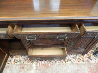 Antique magnificent carved victorian mahogany sideboard