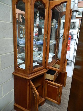 Antique Massive modern pine display cabinet