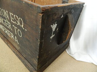 Antique Charles Waterton's original shipping trunk