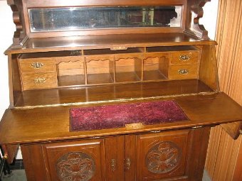 Antique art nouveau antique bureau bookcase