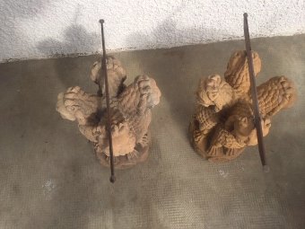 Antique stone lions / pair