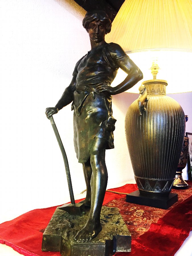 Antique PAX LABOR Bronze sculpture