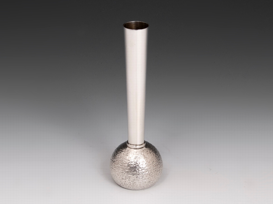 Silver Rose Vase